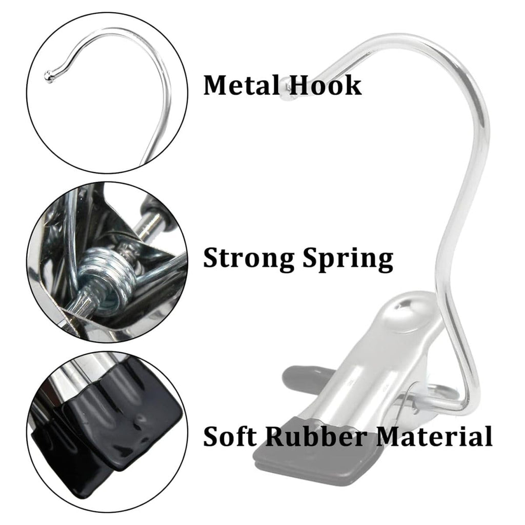 Boot Hanger For Closet Laundry Hooks With Clips (10 Pcs)