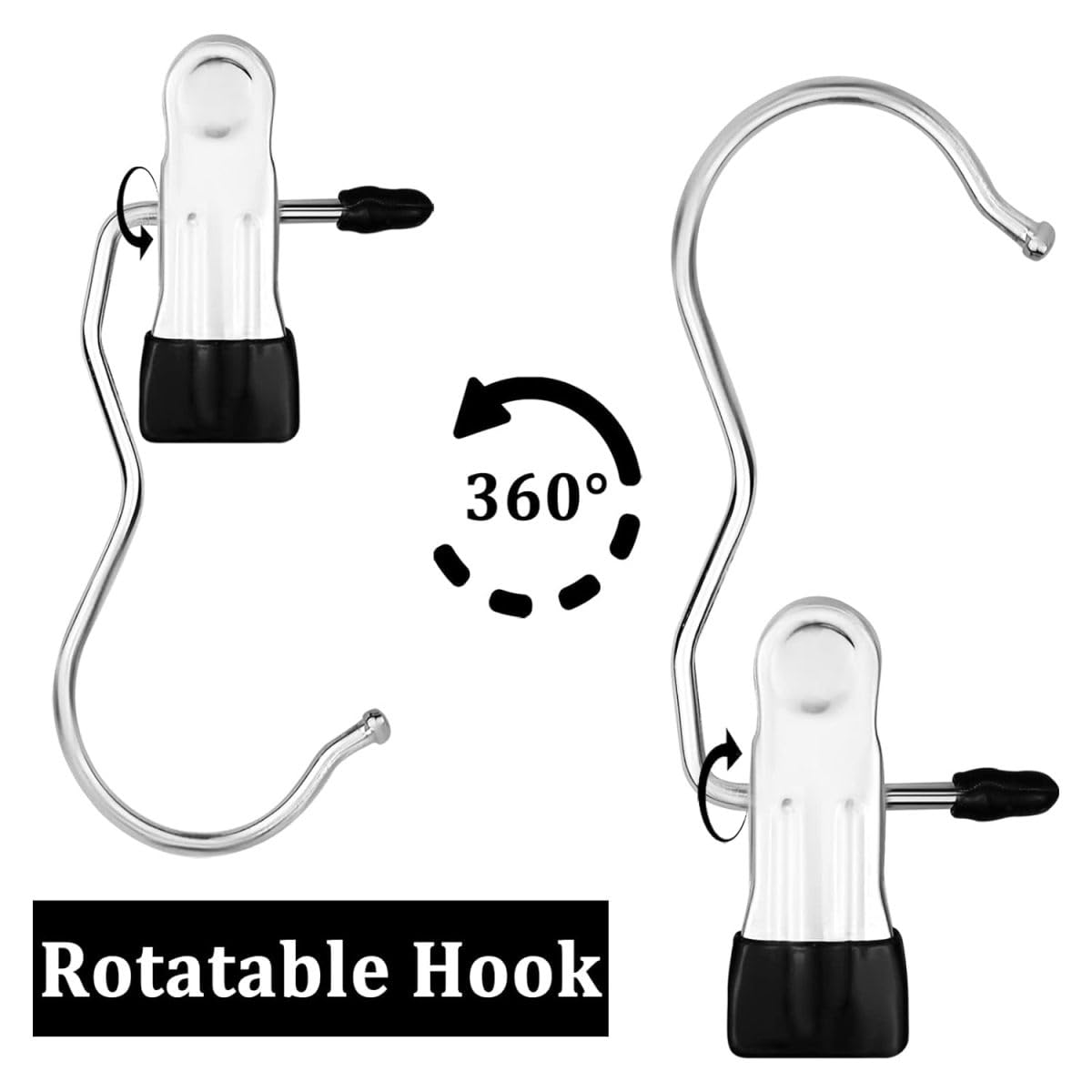 Boot Hanger For Closet Laundry Hooks With Clips (10 Pcs)