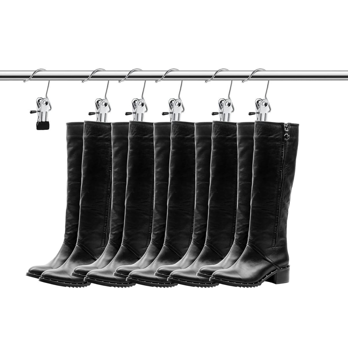 Boot Hanger For Closet Laundry Hooks With Clips (10 Pcs)