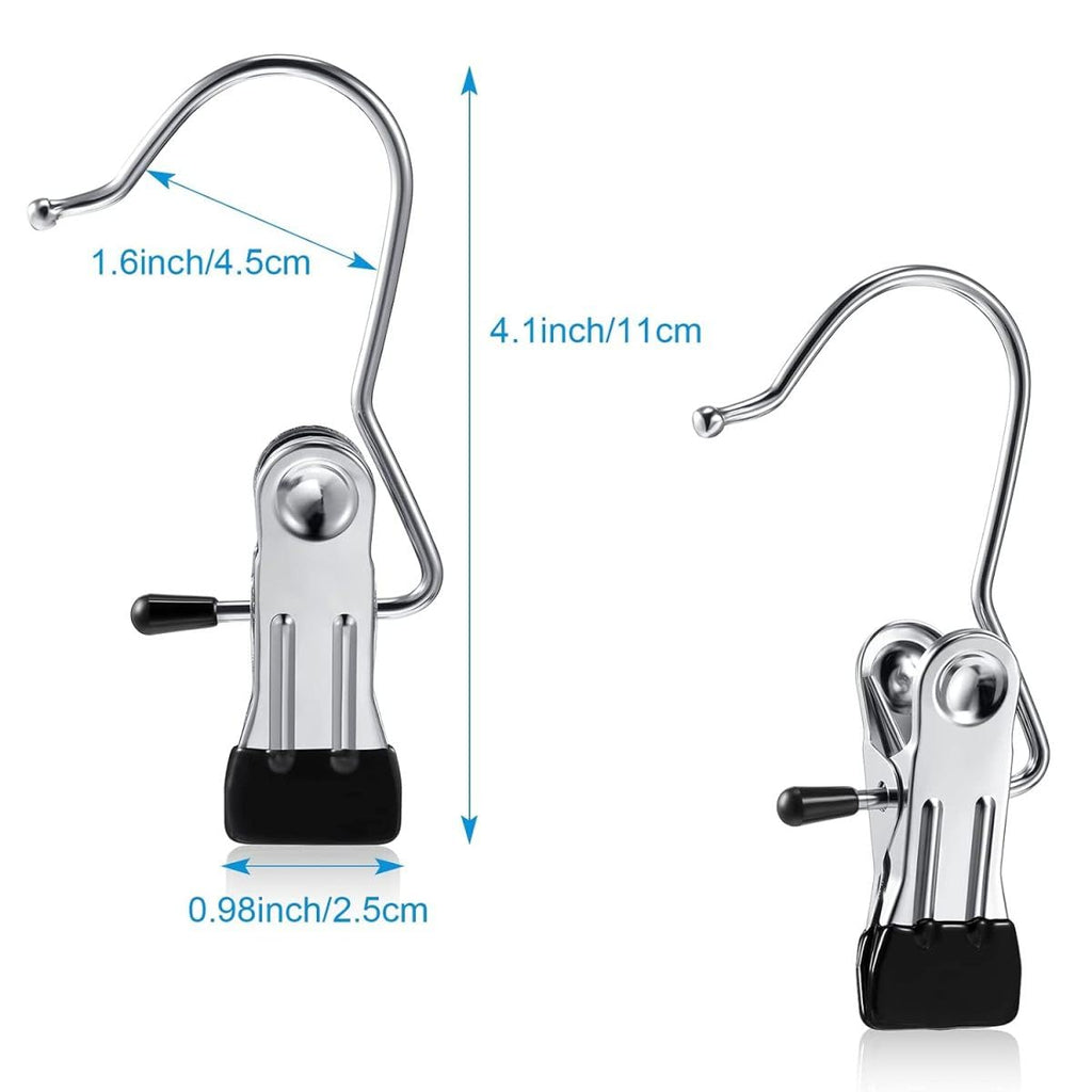 Boot Hanger For Closet Laundry Hooks With Clips (10 Pcs)
